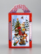 Подарочная новогодняя коробка «Золотая рыбка» 15.8×15.8×23.5 см - фото 809183711