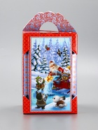 Подарочная новогодняя коробка «Золотая рыбка» 15.8×15.8×23.5 см - фото 809183712