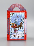 Подарочная новогодняя коробка «Золотая рыбка» 15.8×15.8×23.5 см - фото 809183714