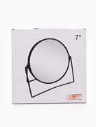 УЦЕНКА Зеркало настольное, с увеличением х2, двустороннее, 19.5×20 см, (16.5×19.5 см), чёрное - Фото 4