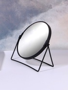 УЦЕНКА Зеркало настольное, с увеличением, двустороннее, 19.5×20 см, (16.5×19.5 см), чёрное - Фото 4
