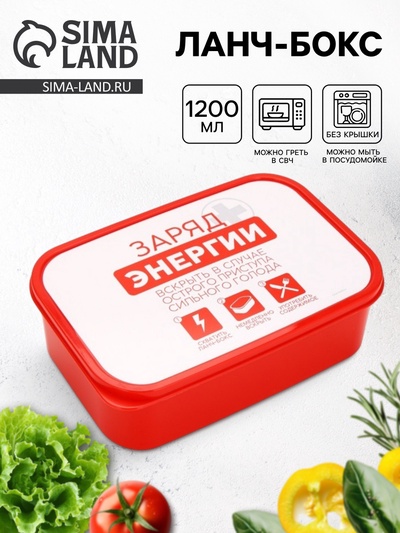 Ланч - бокс «Заряд энергии», 1200 мл