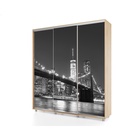 Шкаф-купе BRIGHT 237х60х230 222 Ясень Шимо светлый-Белый шёлк - фото 14902204