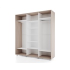 Шкаф-купе BRIGHT 237х60х230 222 Ясень Шимо светлый-Белый шёлк - фото 14902206