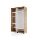 Шкаф-купе BRIGHT 140х60х230 22 Дуб Вотан-Белый шёлк - фото 14902216