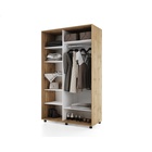 Шкаф-купе BRIGHT 160х60х230 22 Дуб Вотан-Белый шёлк - фото 14902220