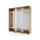 Шкаф-купе BRIGHT 177х60х230 222 Дуб Вотан-Белый шёлк - фото 14902226