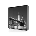 Шкаф-купе BRIGHT 177х60х230 222 Темно-серый-Белый шёлк - фото 14902254