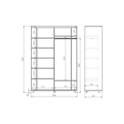 Шкаф-купе BRIGHT 160х60х230 22 Дуб Табачный-Белый шёлк - фото 14902282