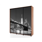 Шкаф-купе BRIGHT 177х60х230 222 Дуб Табачный-Белый шёлк - фото 14902284