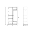 Шкаф-купе BRIGHT 120х60х230 22 Белый шёлк-Белый шёлк - фото 14902302