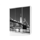 Шкаф-купе BRIGHT 177х60х230 222 Белый шёлк-Белый шёлк - фото 14902314