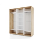 Шкаф-купе BRIGHT 207х60х230 222 Дуб Сонома-Белый шёлк - фото 14902351