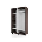 Шкаф-купе BRIGHT 160х60х230 22 Венге темный-Белый шёлк - фото 14902371