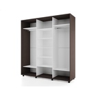 Шкаф-купе BRIGHT 177х60х230 222 Венге темный-Белый шёлк - фото 14902376