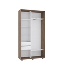 Шкаф – купе BRIGHT, 1200×450×2300 мм, цвет дуб табачный/белый шёлк - Фото 3