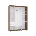 Шкаф – купе BRIGHT, 1770×450×2300 мм, цвет дуб табачный/белый шёлк - Фото 3