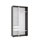 Шкаф-купе Bright 120х45х230 22 Венге темный-Белый шёлк - фото 14902437