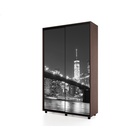 Шкаф-купе Bright 160х45х230 22 Венге темный-Белый шёлк - фото 14902444