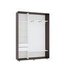 Шкаф-купе Bright 160х45х230 22 Венге темный-Белый шёлк - фото 14902445