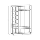 Шкаф-купе Bright 160х45х230 22 Венге темный-Белый шёлк - фото 14902446