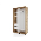 Шкаф-купе Bright 120х45х230 22 Дуб Вотан-Белый шёлк - фото 14902454