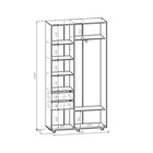 Шкаф-купе Bright 120х45х230 22 Дуб Вотан-Белый шёлк - фото 14902455