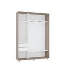 Шкаф-купе Bright 140х45х230 22 Ясень Шимо светлый-Белый шёлк - фото 14902476