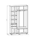 Шкаф-купе Bright 140х45х230 22 Ясень Шимо светлый-Белый шёлк - фото 14902477