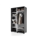 Шкаф-купе Bright 120х45х230 22 Темно-серый-Белый шёлк - фото 14902487