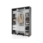 Шкаф-купе Bright 177х45х230 222 Темно-серый-Белый шёлк - фото 14902503