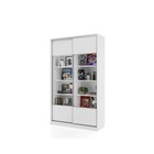 Библиотека-купе HOBBY 125х45х210 2G Белый шёлк-Белый шёлк - фото 14902507