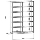 Библиотека-купе HOBBY 150х45х210 2G Дуб Сонома-Белый шёлк - фото 14902541