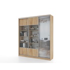 Библиотека-купе HOBBY 222х45х210 GGZ Дуб Сонома-Белый шёлк - фото 14902558