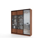 Библиотека-купе HOBBY 184х45х210 GGZ Дуб Табачный-Белый шёлк - фото 14902581