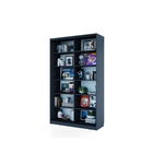 Библиотека-купе HOBBY 150х45х210 2G Темно-серый-Белый шёлк - фото 14902596