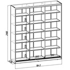 Библиотека-купе HOBBY 184х45х210 GGD Темно-серый-Белый шёлк - фото 14902602