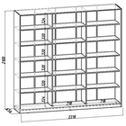 Библиотека-купе HOBBY 222х45х210 GGZ Темно-серый-Белый шёлк - фото 14902617