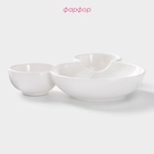 УЦЕНКА Менажница 3 ячейки "Мишка", 19х13,5х3,8 см, цвет белый - фото 14902619