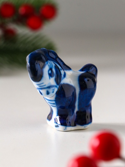 Фигурка фарфор гжель «Коняшка»