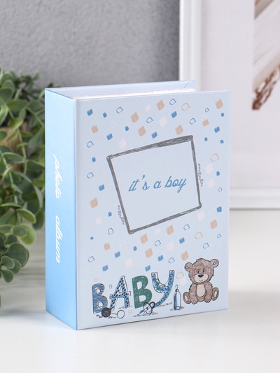 Фотоальбом на 100 фото 10×15 см Baby, голубой