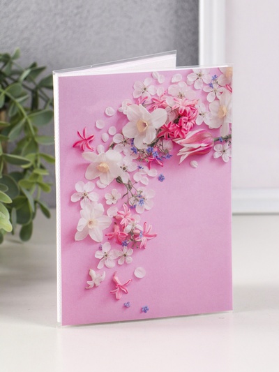 Фотоальбом на 36 фото 10×15 см «Цветы», розовый, мягкая обложка