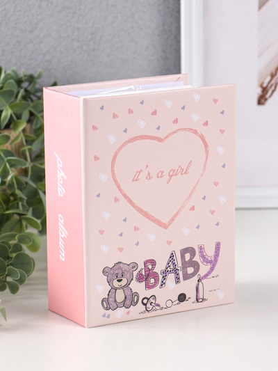 Фотоальбом на 100 фото 10×15 см Baby, розовый
