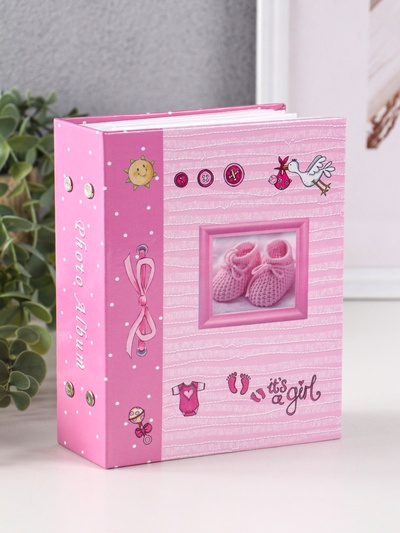 Фотоальбом на 100 фото 10×15 см «Пинеточки», розовый