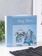 Фотокнига на 12 листов для заполнения (анкета), 14 листов для 56 фото 10×15 см «Крошка», голубой - Фото 1