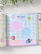 Фотокнига на 12 листов для заполнения (анкета), 14 листов для 56 фото 10×15 см «Крошка», голубой - Фото 5