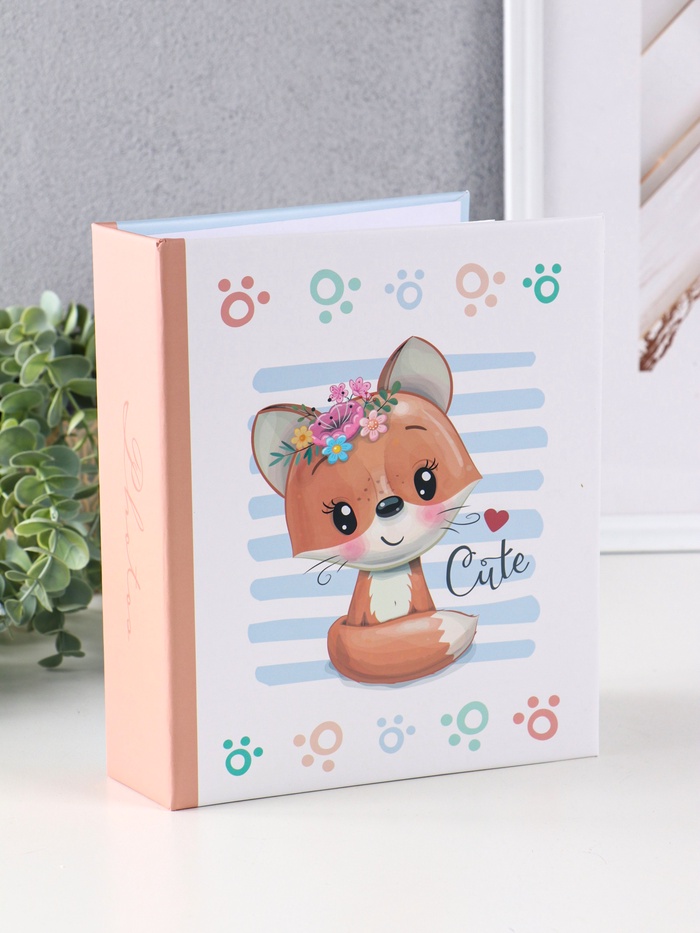 Фотоальбом на 200 фото 10×15 см «Лисёнок с цветочками» - Фото 1