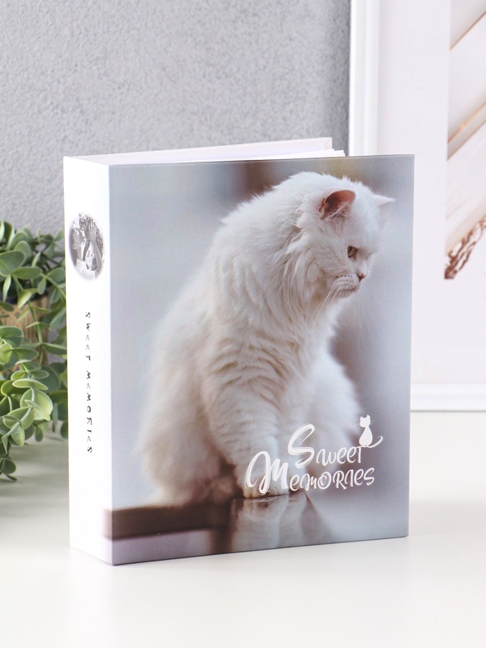 Фотоальбом на 200 фото 10×15 см «Белая кошечка» - Фото 1