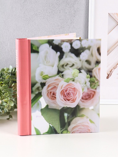 Фотоальбом магнитный на 30 листов 23×28 см, «Розы», переплёт: спираль