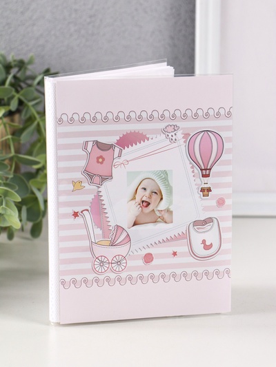 Фотоальбом на 36 фото 10×15 см «Ребёнок», розовый, мягкая обложка